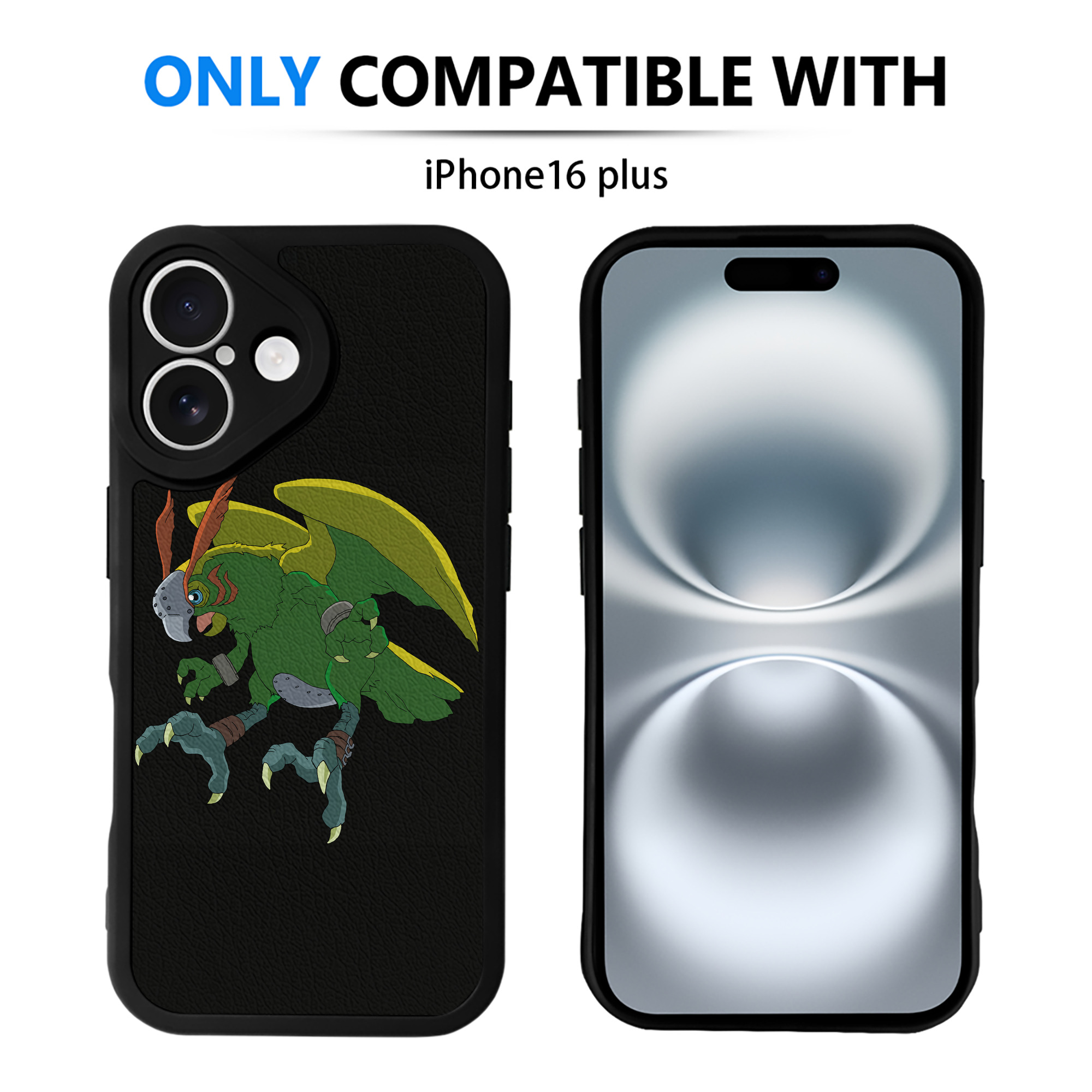 （画像用） Digimon デジタルモンスター/デジモン 【iPhone 16シリーズ対応】シリコンスマホケース（レザー調） 材質：シリコン